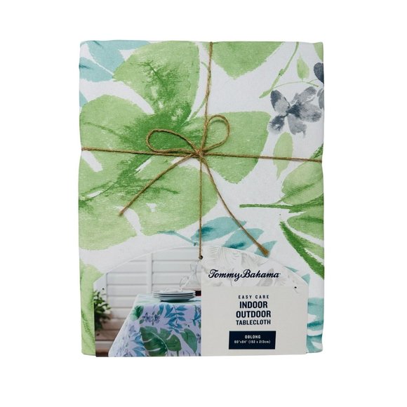 Tommy Bahama Other - Tommy Bahama Tablecloth Tropical Leaves 60" x 84" Easy Care Indoor Outdoor